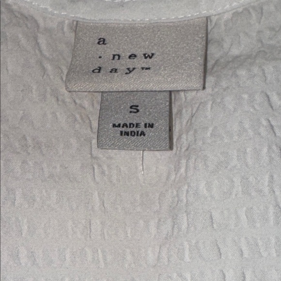 A New Day Women's Puff Short Sleeve Dress - white size small - Picture 4 of 10